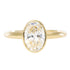 Lab Grown Oval Diamond Engagement Ring - 14k Gold Bezel Setting - KMJ KMJ Core Jewelry - Rings