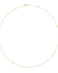 Gold Tiny Dot Station Necklace - 18k Gold