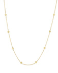Gold Tiny Dot Station Necklace - 18k Gold