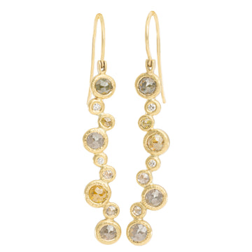 Diamond Bloom Earrings - 18k Gold + Rose Cut Diamonds