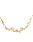 Diamond Bloom Necklace - 18ky Gold + Rose Cut Diamonds