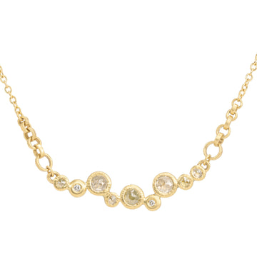 Diamond Bloom Necklace - 18ky Gold + Rose Cut Diamonds