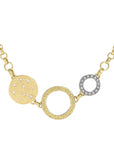 Scattered Diamond Everyday Necklace - 22k/14k Gold, Oxidized Silver + Diamonds - KMJ Kate Maller Jewelry Jewelry - Necklaces