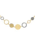 Scattered Diamond Statement Necklace  - 22k/18k Gold, Oxidized Silver + VS Diamonds