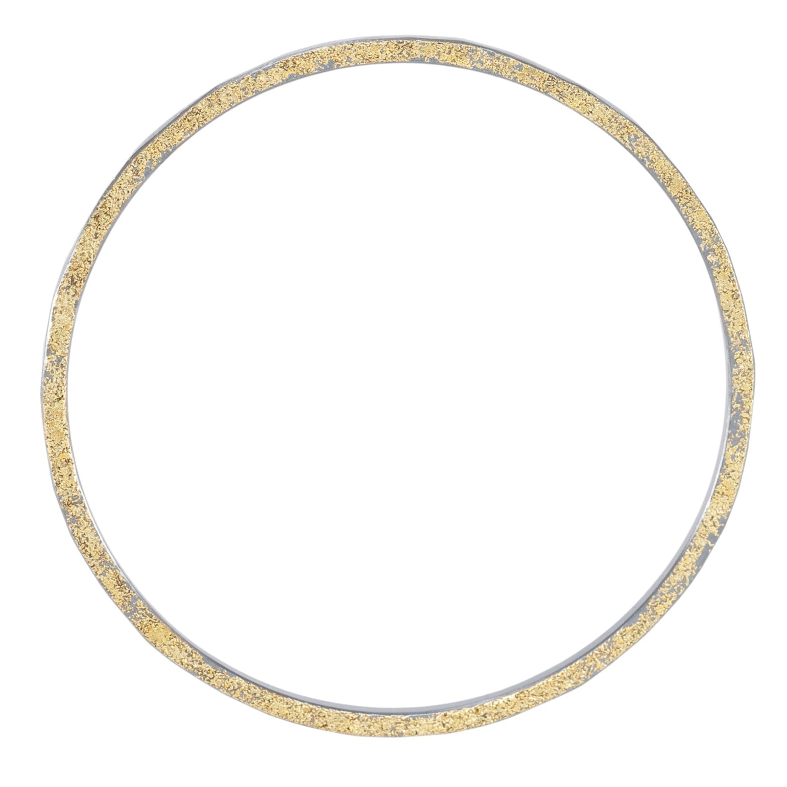 Gold bracelet on a white background