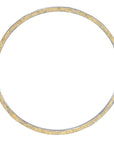 Gold bracelet on a white background