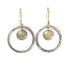 Large Sun Centric Earrings - 22k/18k/14k Gold + Oxidized Silver - KMJ Kate Maller Jewelry Jewelry - Earrings