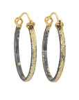 Chelsea Hoops - Small - 22k/18k Gold + Oxidized Silver