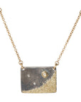 Night Sky Necklace - 22k/14k Gold, Oxidized Silver + VS White Diamonds