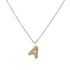 Alphabet Necklace 2.0 on Oxidized Silver Chain - 22ky, 14ky, Oxidized Silver + VS Diamond - KMJ Kate Maller Jewelry Jewelry - Necklaces
