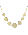 Dusted Statement Necklace - 22ky Gold, 18ky Gold + Oxidized Silver