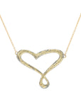 Dusted Love Necklace - 22ky Gold, 18ky Gold + Oxidized Silver