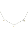 Celestial Station Necklace - 22k/14ky Gold + Oxidized Silver - KMJ Kate Maller Jewelry Jewelry - Necklaces