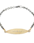 Peas in a Pod Bracelet- 14k Gold, Oxidized Silver + VS White Diamonds