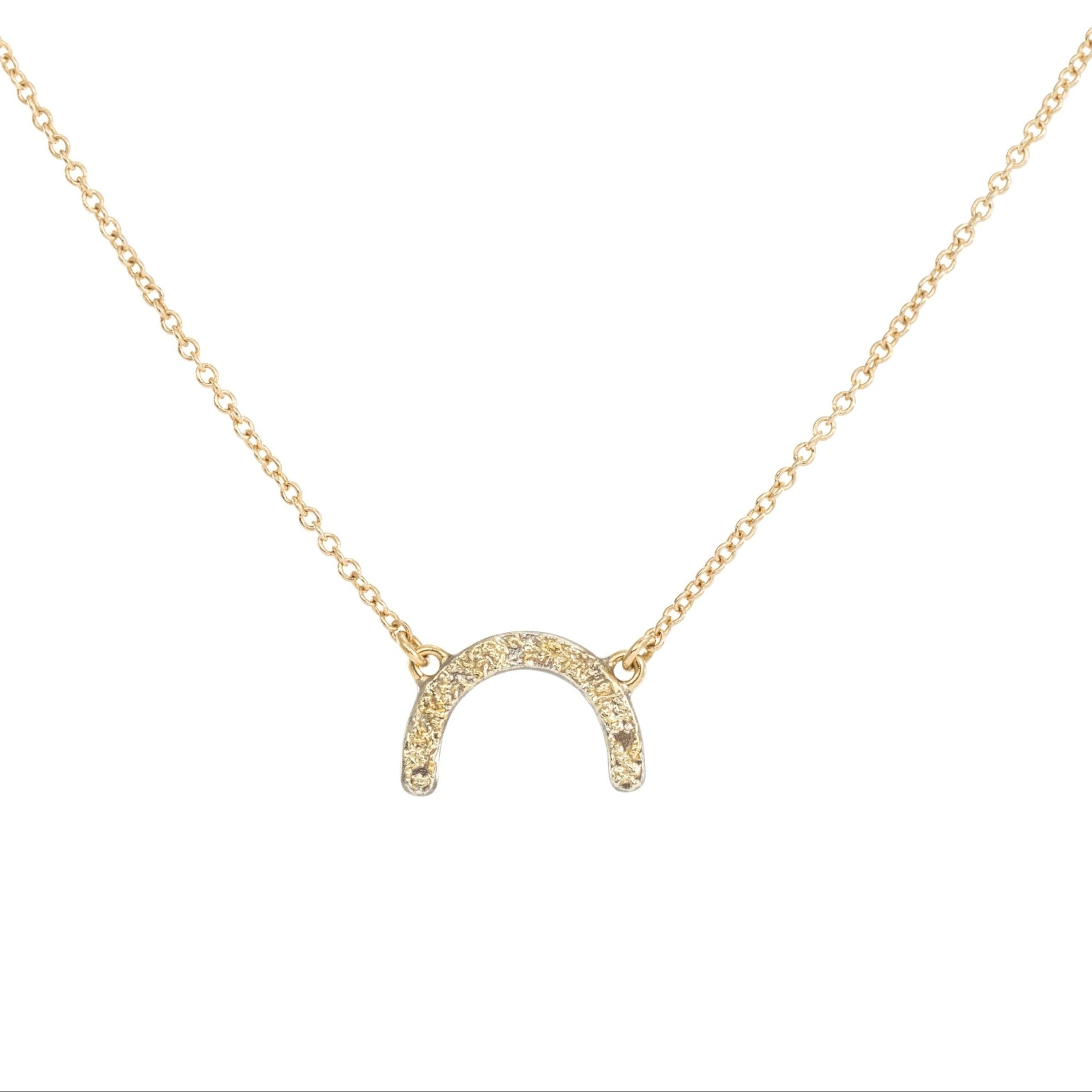 Dusted Rainbow Necklace - 22k/14ky Gold + Oxidized Silver - KMJ Kate Maller Jewelry Jewelry - Necklaces