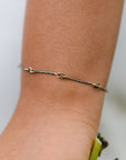 Dusted Bar + Link Bracelet - 22k Gold + Oxidized Silver - KMJ Kate Maller Jewelry Jewelry - Bracelets