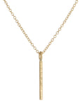 Hammered Gold Bar Necklace - KMJ Kate Maller Jewelry Jewelry - Necklaces