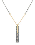 Mini Classic Aspen Necklace - 18k gold, Oxidized Silver + Reclaimed Diamonds