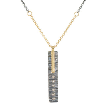Mini Classic Aspen Necklace - 18k gold, Oxidized Silver + Reclaimed Diamonds