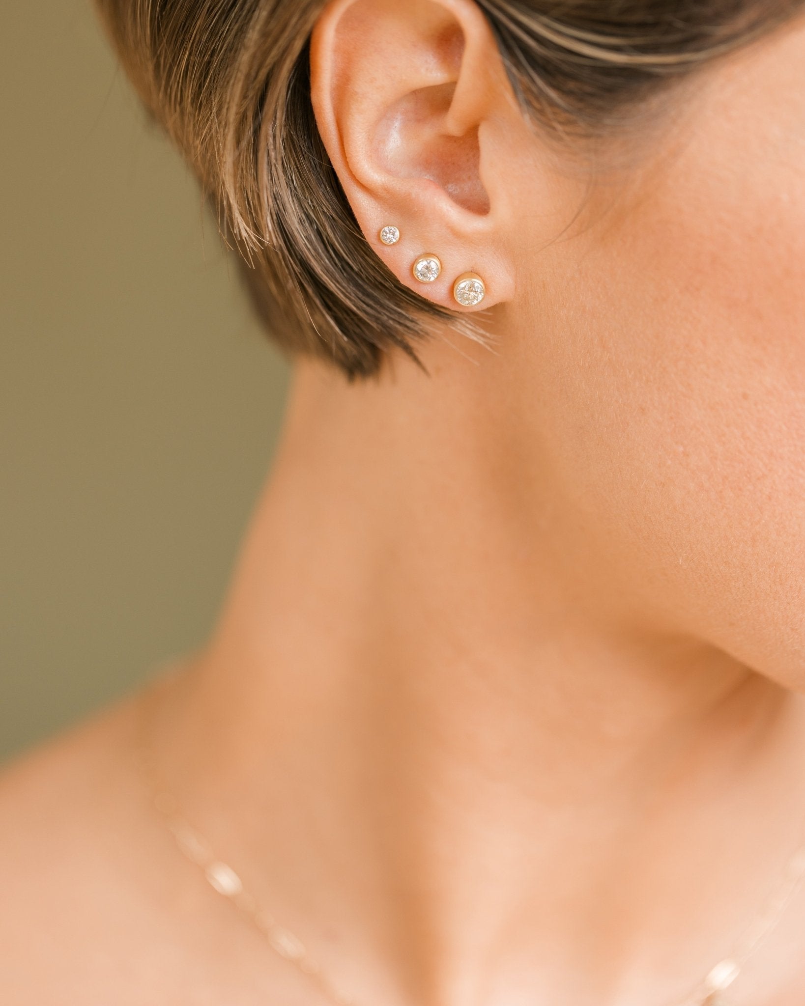 Radiance Diamond Studs - 18k Gold, Oxidized Silver + Reclaimed Diamonds - KMJ Kate Maller Jewelry Jewelry - Earrings