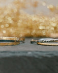 Oxidized Silver KMJ Timeless Hinged Bangle  - 18ky, Oxidized Silver + VS Diamonds
