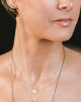 Alphabet Necklace 2.0 on 14ky Gold Chain - 22ky, 18ky, Oxidized Silver + VS Diamond