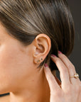 Grey Diamond Kite Studs - 18ky Gold - KMJ Kate Maller Jewelry Jewelry - Earrings