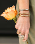 KMJ Essential Hinged Bangle - 22ky Gold Dusted - KMJ Kate Maller Jewelry Jewelry - Bracelets