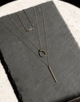Small Dusted Carabiner Necklace - 22k/18k Gold, Oxidized Silver + VS Diamond