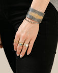 Starry Night Cuff - 22k Gold Fused with Oxidized Silver