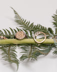 Sun Rays Ring - 22k/18k Gold, Oxidized Silver + VS White Diamonds