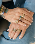 Radiance Fused Stackers - 18k Gold + Oxidized Argentium Silver - KMJ Kate Maller Jewelry Jewelry - Bridal
