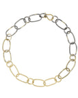 Carabiner Chain Necklace - 22ky, 14ky Gold + Oxidized Silver - KMJ Kate Maller Jewelry Jewelry - Necklaces