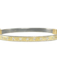 KMJ Essential Hinged Bangle (Dusted with Diamonds) - 22ky, 18ky, Oxidized Silver + VS Diamonds