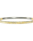 Timeless Hinged Bangle, All Dusted - 22ky, 18ky + Oxidized Silver