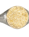 Classic KMJ Dusted Signet - 22ky + Oxidized Silver