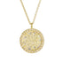 Petite Sol Burst Necklace on 14k Gold Chain - 22k/18k/14k Gold, Oxidized Silver + VS White Diamonds - KMJ Kate Maller Jewelry Jewelry - Necklaces
