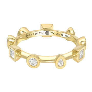 Multi Bezel Ring - 18k Gold + Diamonds