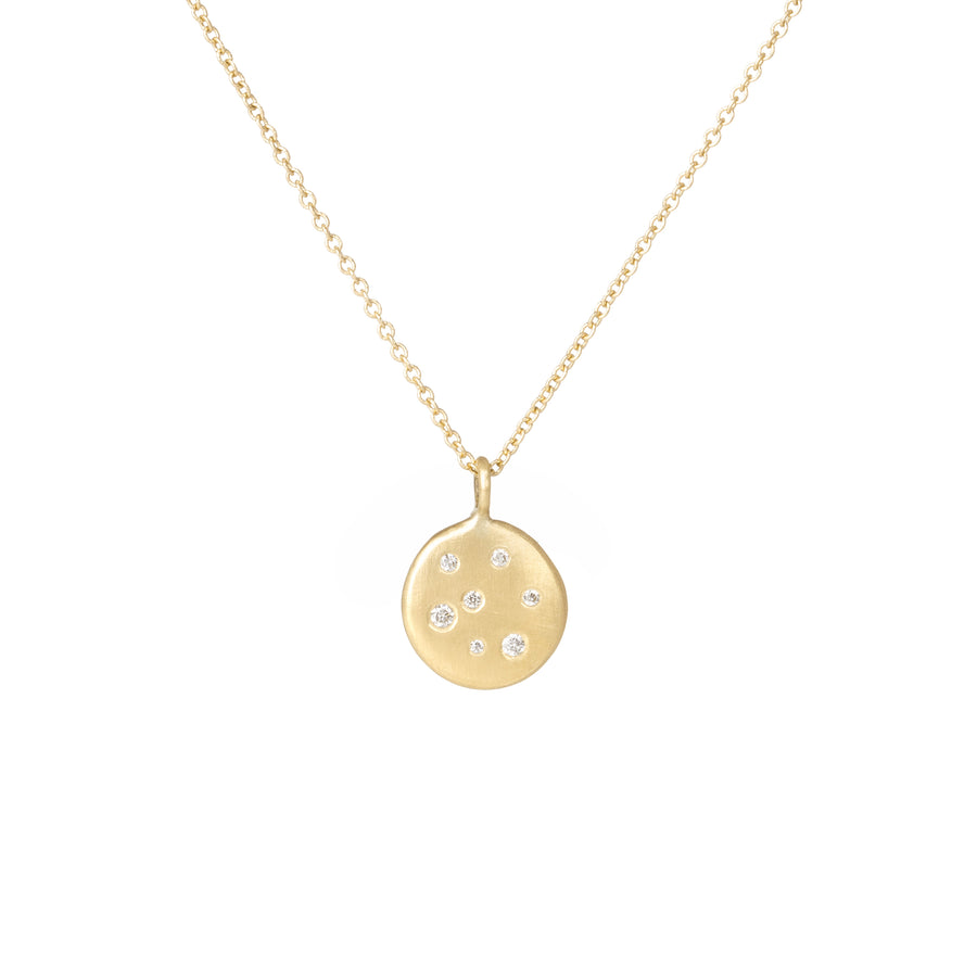 Golden Disc Necklace - 18k gold + Reclaimed Diamonds