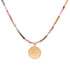 'Wrap' Gemstone Large Hammered Disc Necklace - KMJ Anne Sportun