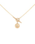 Diamond Window 'Boulder' Disc Toggle Necklace - 18k Yellow Gold