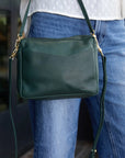 Rome Crossbody - Analine, Dark Forest Green