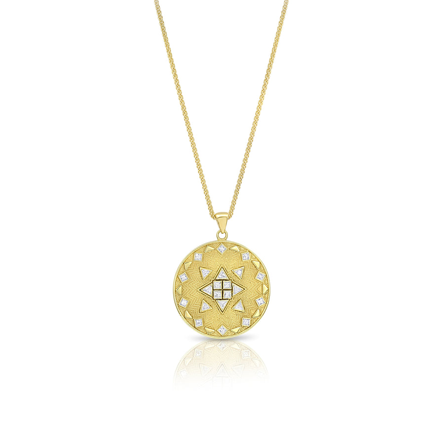 Psychedelic Pendant - 18k Gold + Diamonds