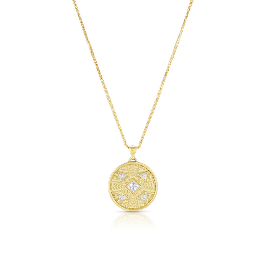 Pure Energy Medallion - 18k Gold + Diamonds