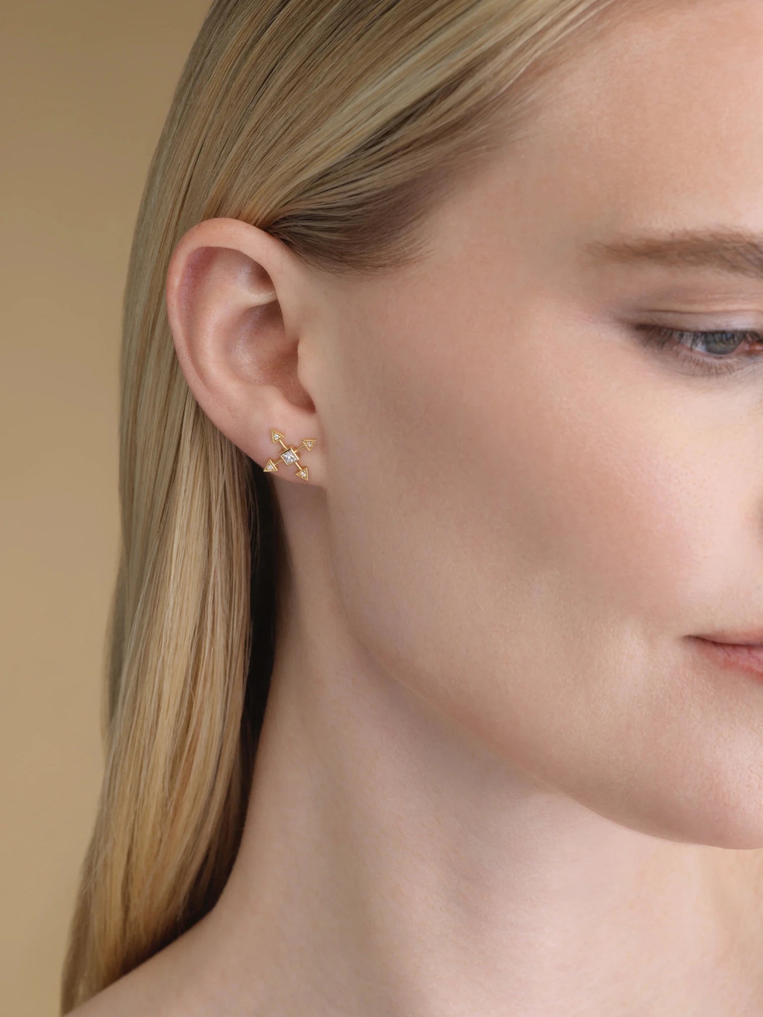 Pure Energy Post Earrings - 18k Gold + Diamonds - KMJ Meredith Young Jewelry Jewelry - Earrings