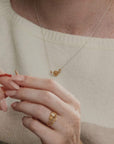Knitting Needles and Wool Inline Necklace - 22k Gold over Sterling Silver