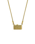 In-line Vintage Camera Necklace - 22k Gold over Sterling Silver