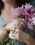Petal Cuff - Brass - KMJ Emilie Shapiro Jewelry - Bracelet