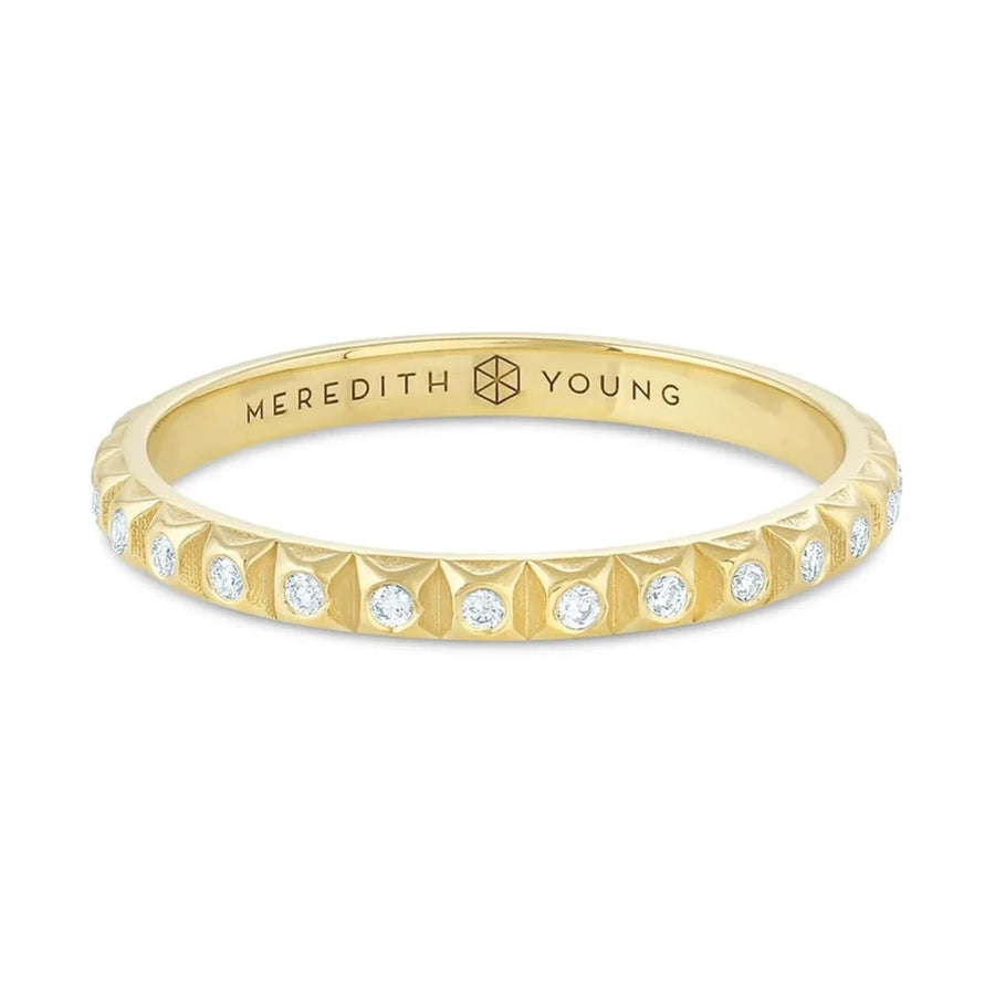 Petite Ziggurat Eternity Band - 18k Gold + Diamonds