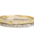 Aspen Wedding Stackers with Diamonds - 18ky Gold, 14kpw Gold + VS Diamonds
